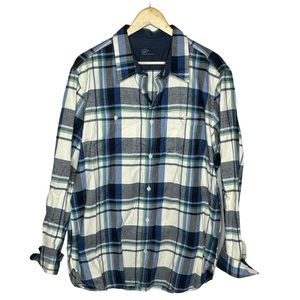 Men’s GAP Plaid Organic Cotton Flannel Button Down Shirt XL